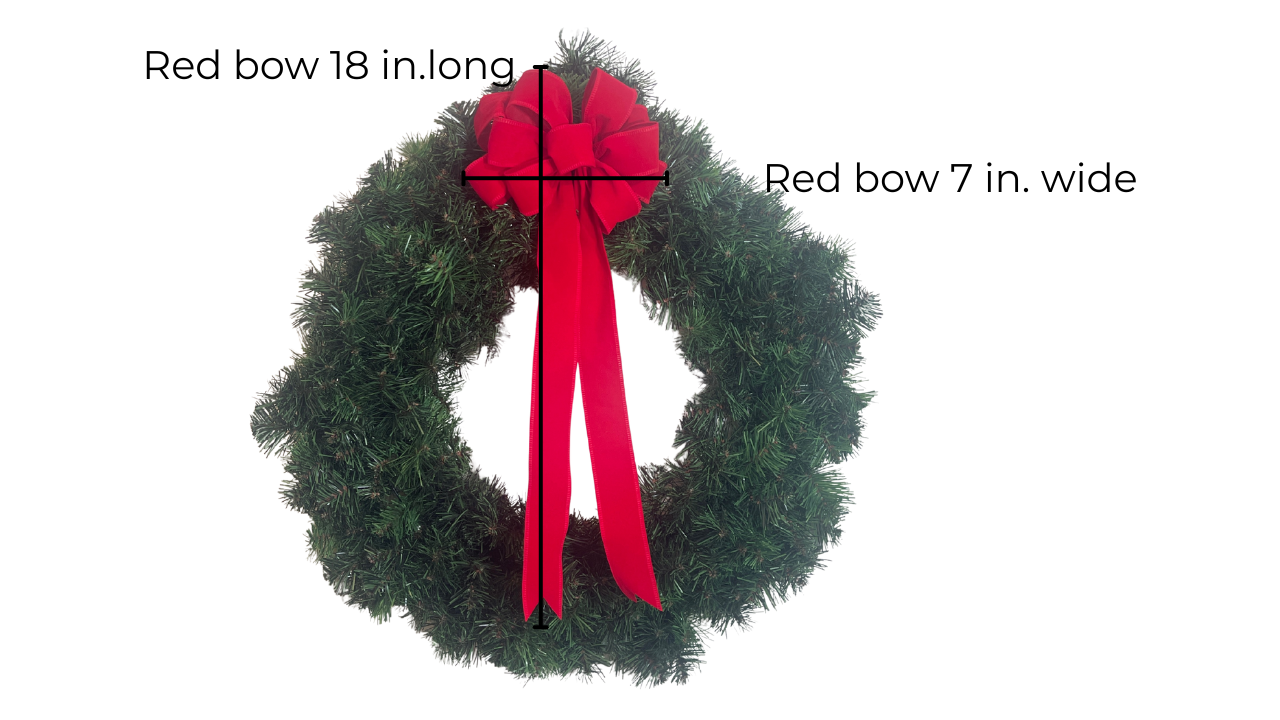 Classic Hand-Wrapped Garland Wreath with Handmade Bow