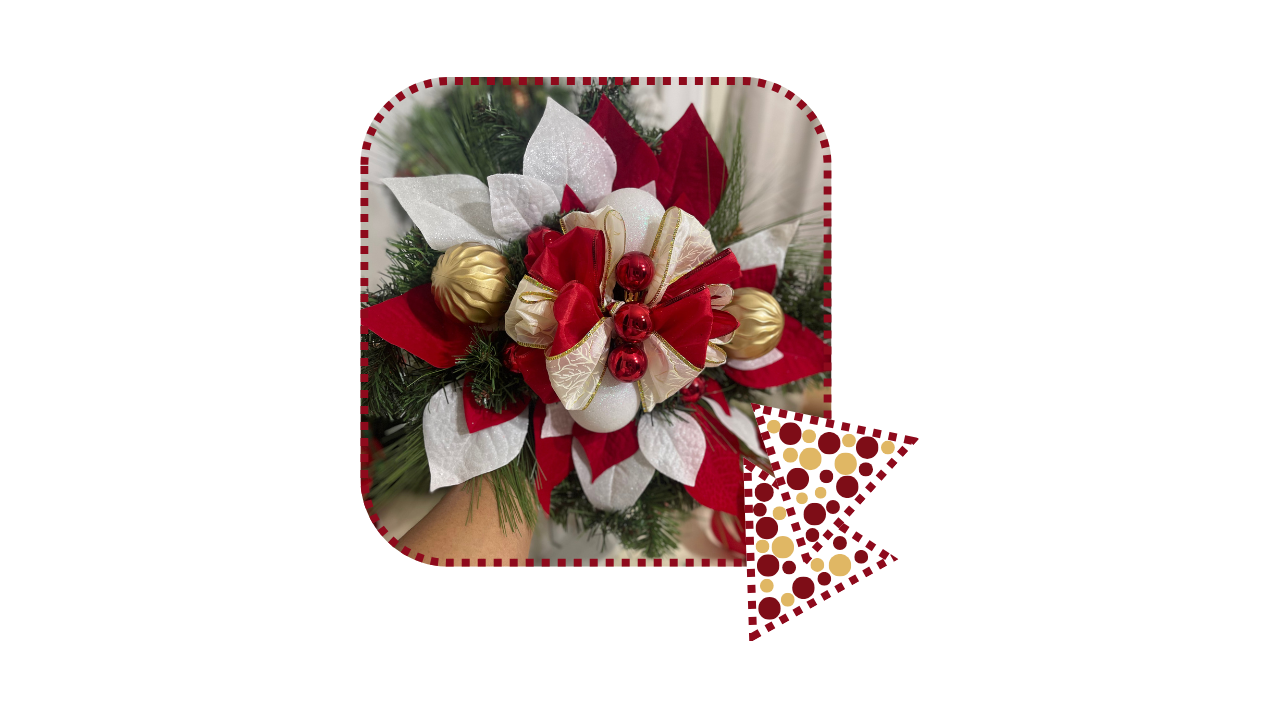 Matching Poinsettia Wreath & Centerpiece Set – Handmade Holiday Décor (Made to Order)
