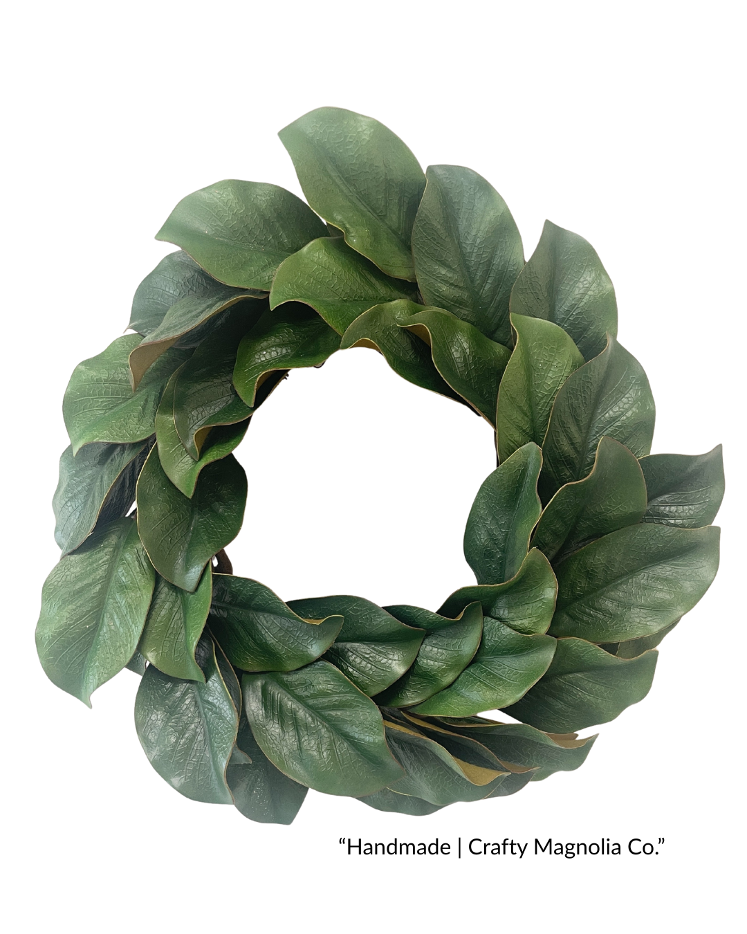 Magnolia Grapevine Wreath with Ribbon Sash